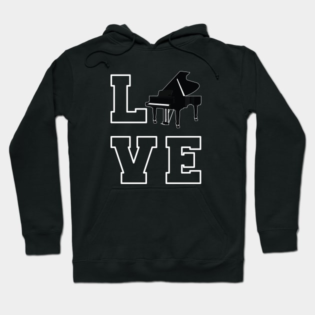 Piano Love Hoodie by KC Happy Shop
